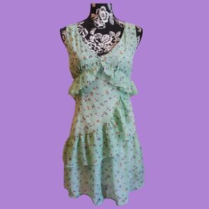 Sugarhigh Ladies Floral Print Sheer/Lined Dress Size Med NWT